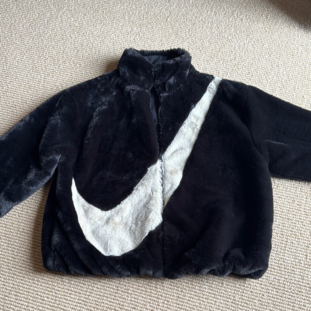Nike Black and White plush Jacket